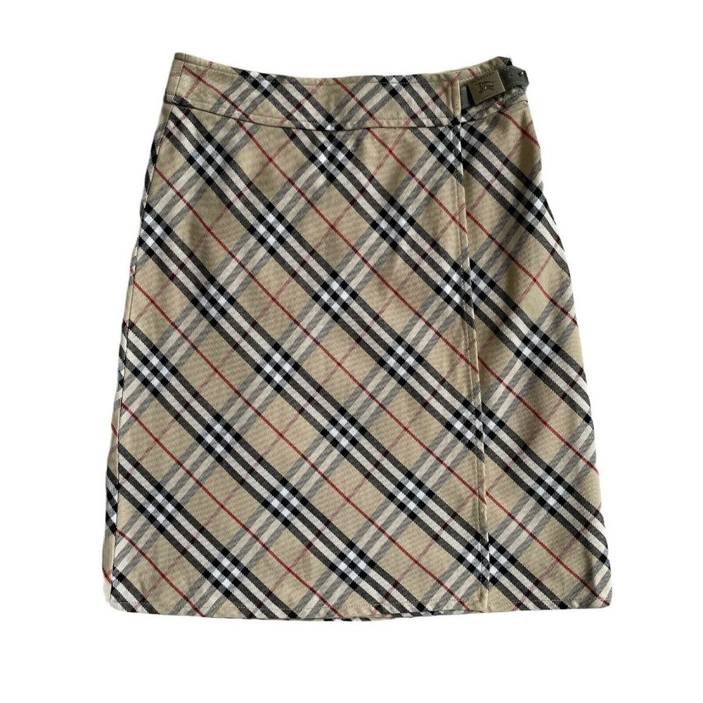 Burberry Y2K Vintage Nova Plaid Wrap Skirt